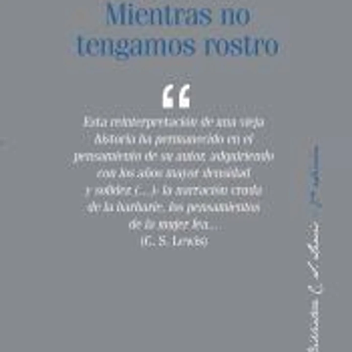 Mientras no tengamos rostro 1