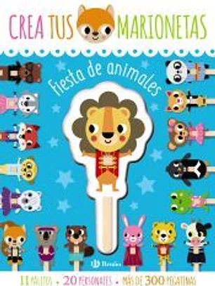 Crea tus marionetas. Fiesta de animales