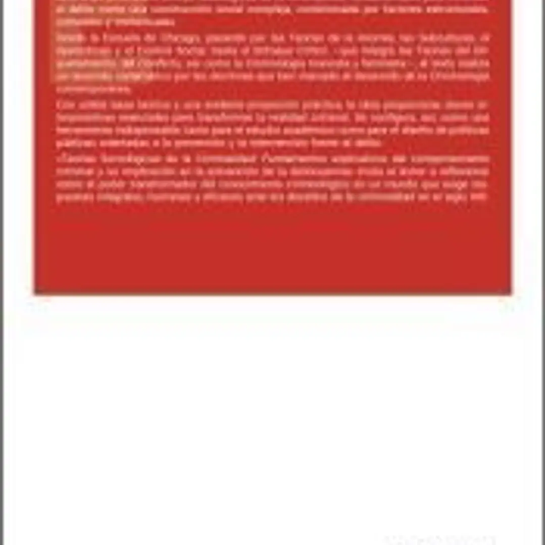 Teorías sociólogicas de la criminalidad 1