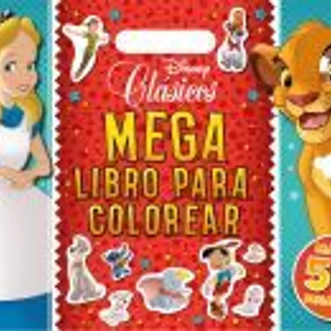 CLÁSICOS DISNEY. MEGALIBRO PARA COLOREAR CON PEGATINAS 1