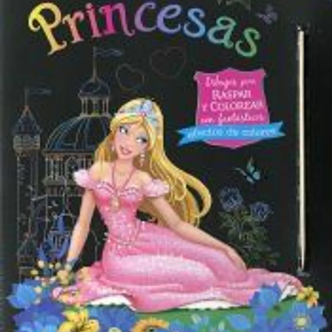 Princesas. Dibujos para raspar y colorear 1