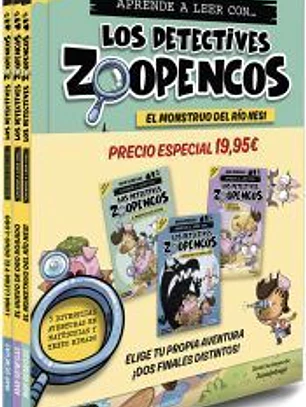 Pack simple Aprender a leer con... ¡Los Detectives Zoopencos! 1, 2 y 3: En letra