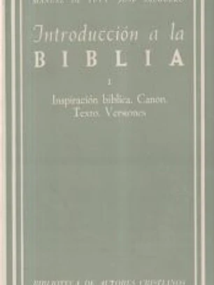 Introducción a la Biblia (T.1) : inspiración bíblica