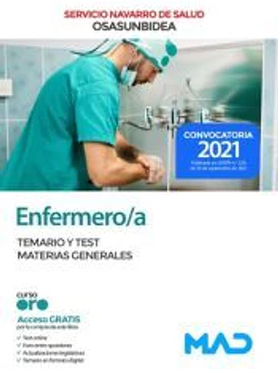 Enfermero/a. Materias generales temario y test. Servicio Navarro de Salud (Osasunbidea)