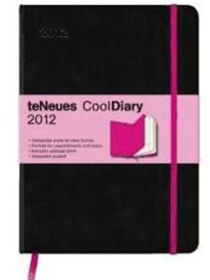 Agenda 2012. CoolDiary Black/Neon Pink. Grande. (Por Semanas).