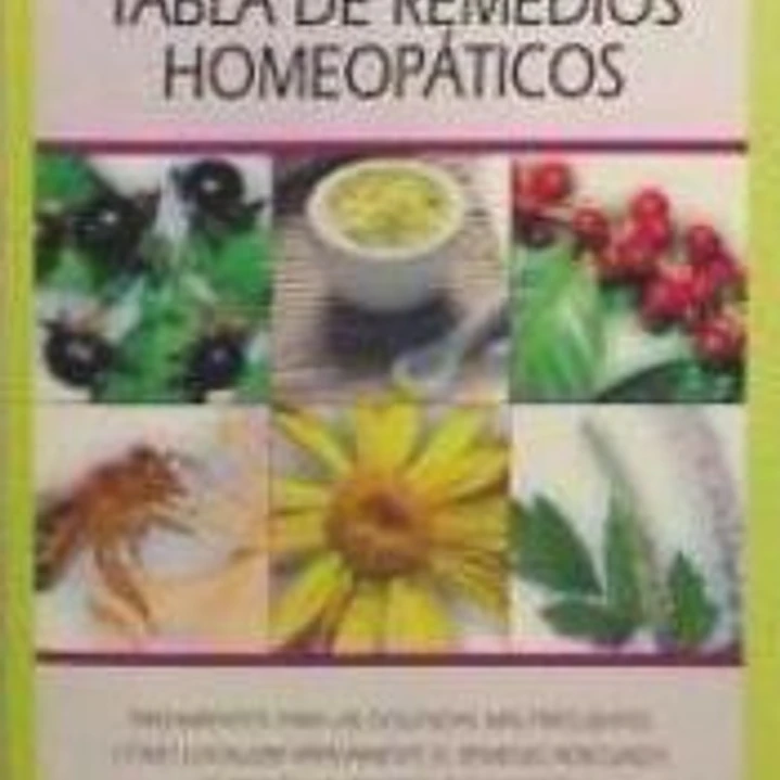 Tabla de remedios homeopáticos 1