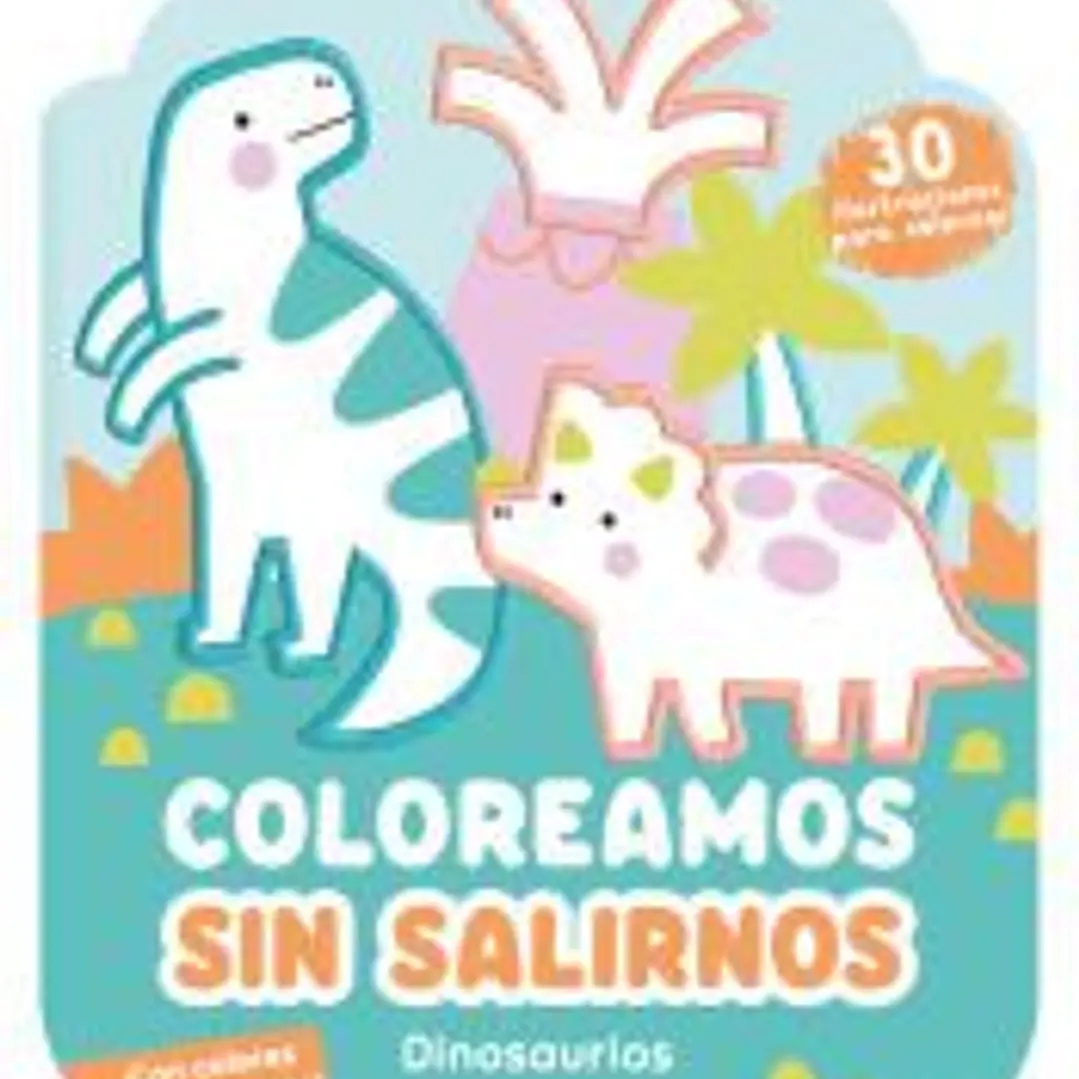 Coloreamos sin salirnos. Dinosaurios 1