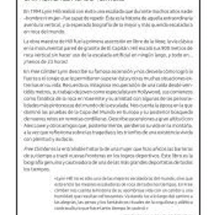 FREE CLIMBER: UNA VIDA EN EL MUNDO VERTICAL 1
