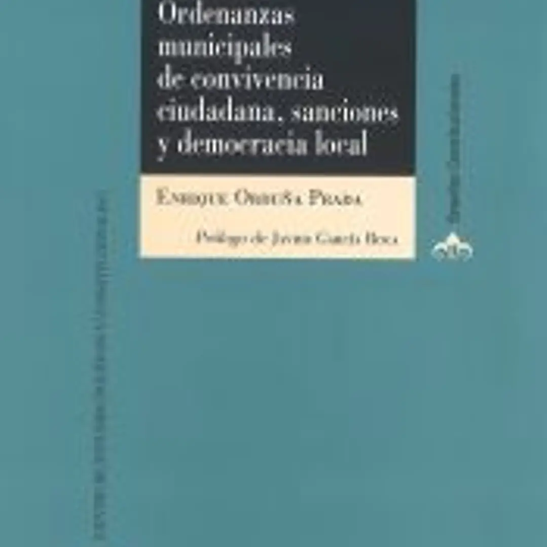 Ordenanzas municipales de convivencia ciudadana, sanciones y democracia local 1