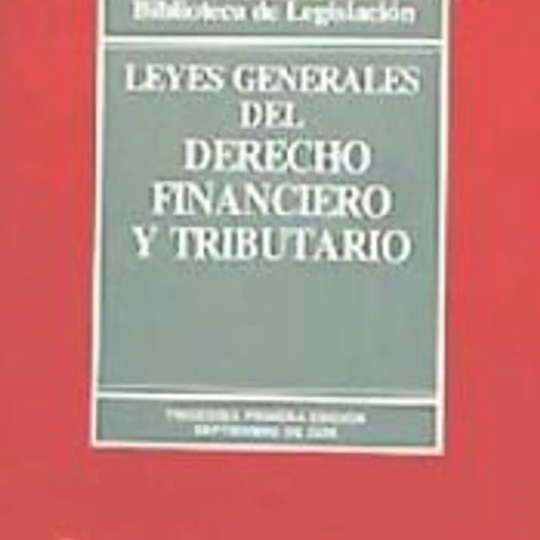 Leyes generales del derecho financiero y tributario 1