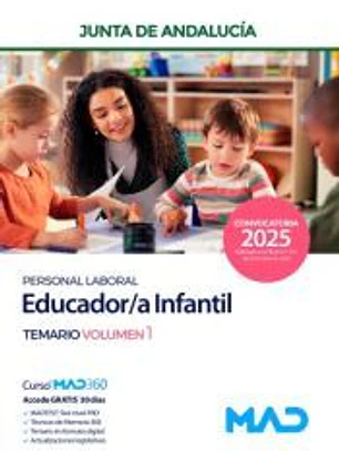 Educador/a Infantil (Personal Laboral). Temario volumen 1. Junta de Andalucía