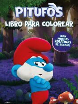 Pitufos. Libro para colorear: Con pegatinas