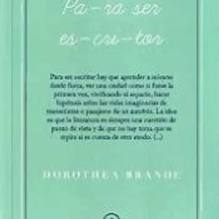 Para ser escritor 1