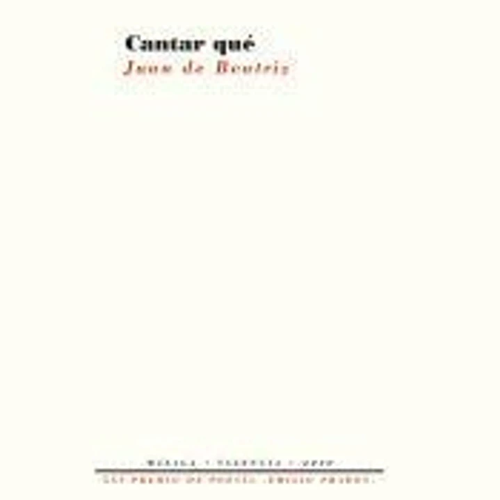 Cantar qué 1