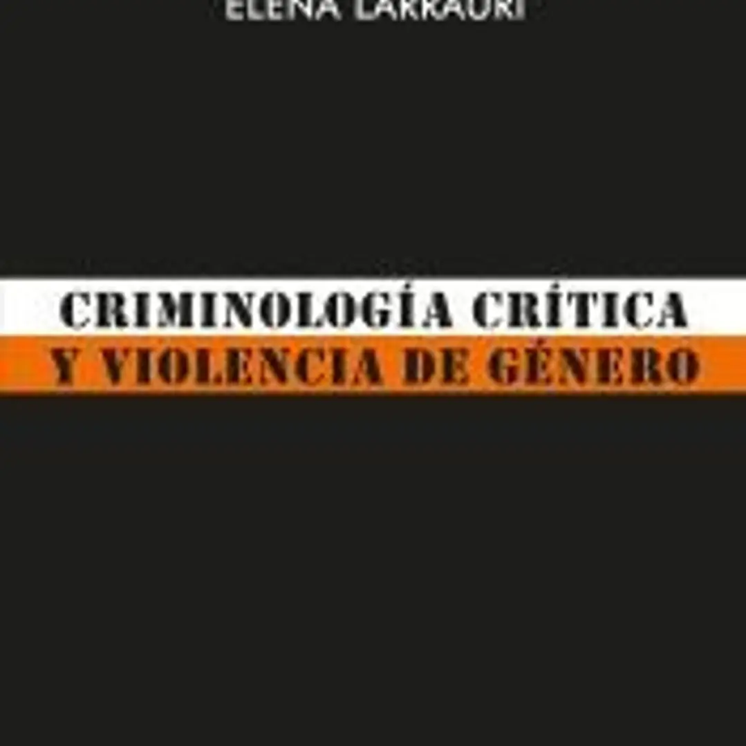 Criminología crítica y violencia de género (NE) 1