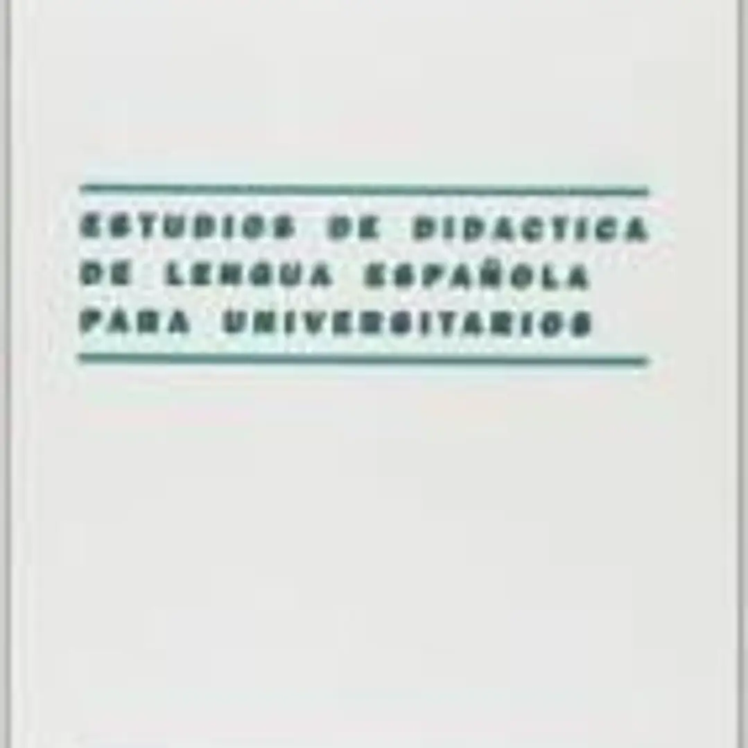 ESTUDIOS DE DIDACTICA DE LENGUA ESPAÑOLA 1
