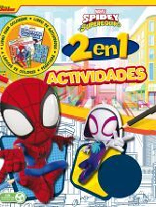 Spidey y su superequipo. Actividades 2 en 1: Libro para colorear, actividades, lápices y pegatinas