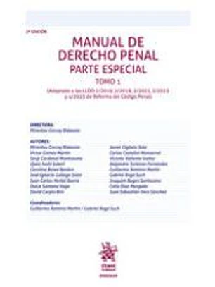 Manual de Derecho Penal. Parte Especial. Tomo I 3ª Edición