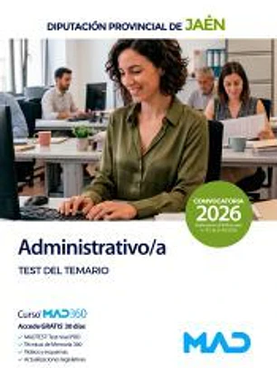 Administrativo/a. Test del temario. Diputación Provincial de Jaén