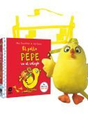Pack de El pollo Pepe va al colegio + muñeco mochila