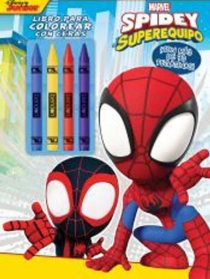 Spidey y su superequipo. Libro para colorear con ceras