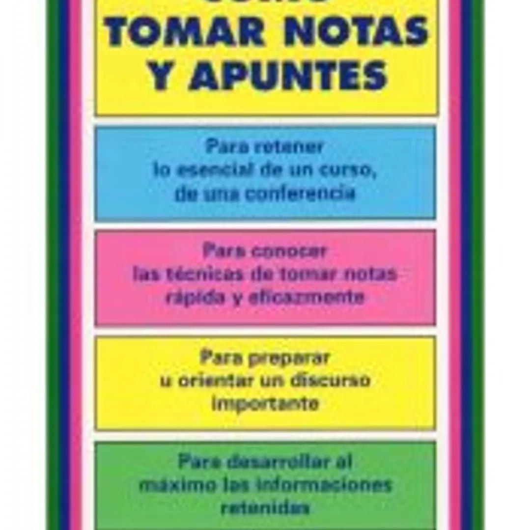 CÓMO TOMAR NOTAS Y APUNTES 1