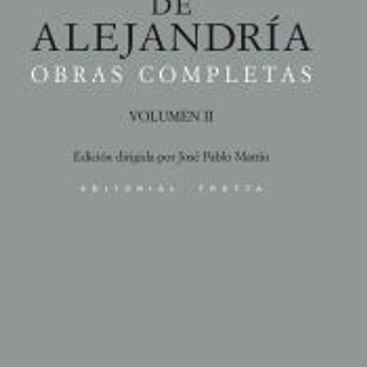 FILON DE ALEJANDRIA. OBRAS. II 1