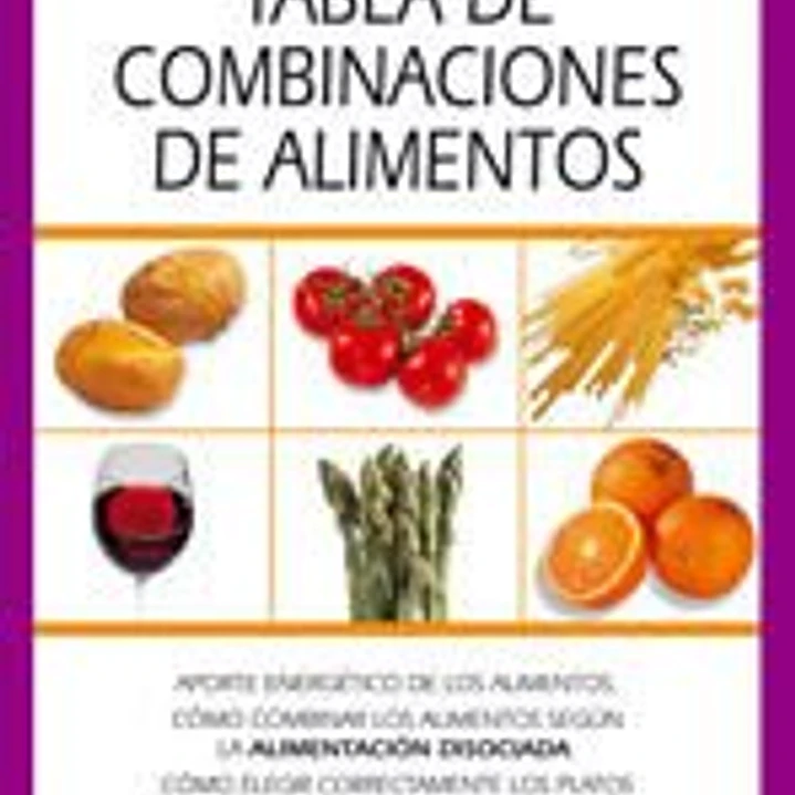 Tabla de combinaciones de alimentos 1