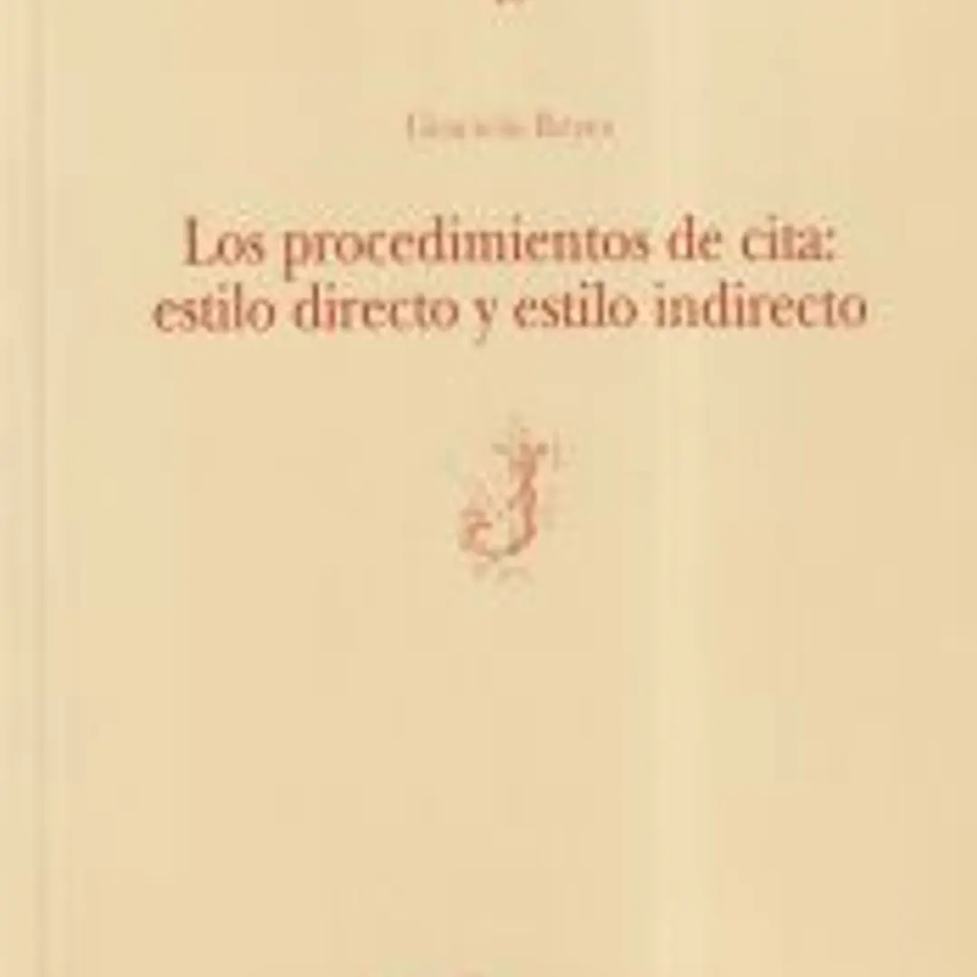 Procedimientos de cita: estilo directo y estilo indirecto (J) 1