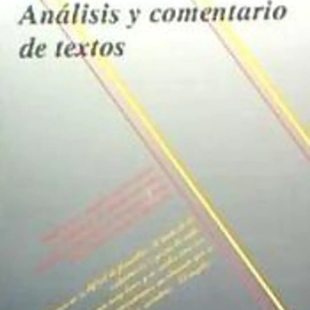 Analisis y comentario de textos. 1