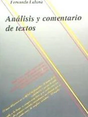 Analisis y comentario de textos.