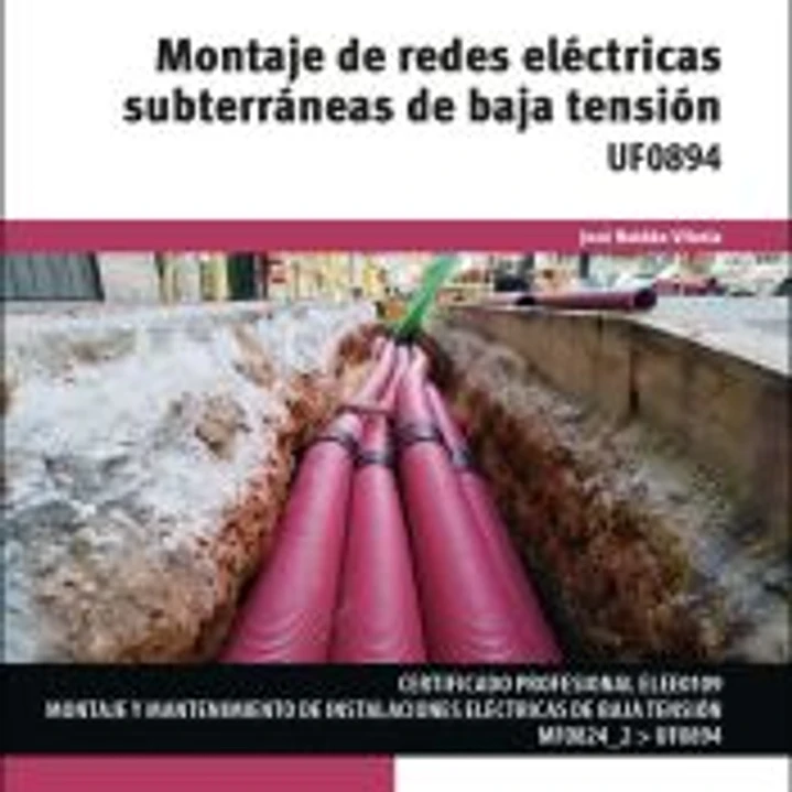 Montaje de redes eléctricas subterráneas de baja tensión 1