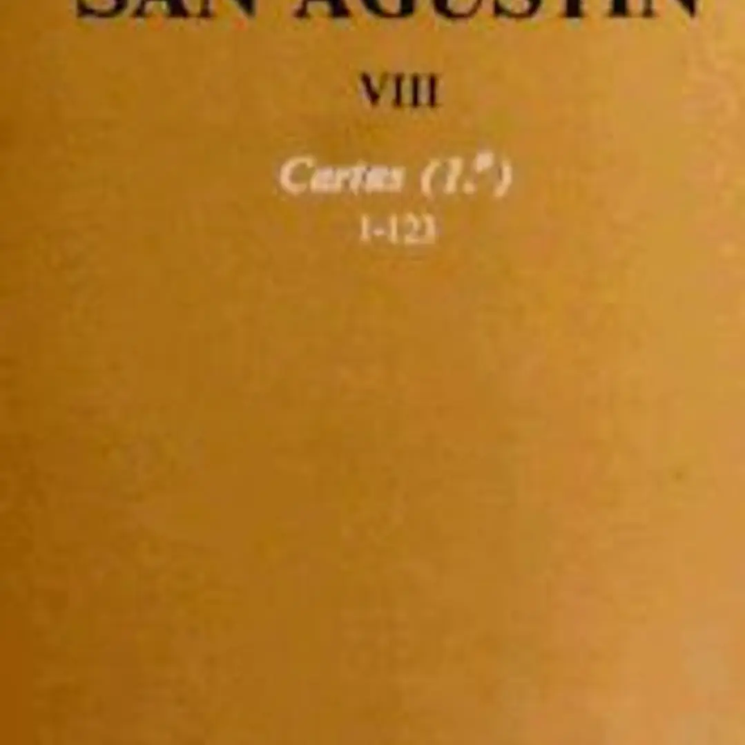 Obras completas de San Agustín. VIII: Cartas (1.º): 1-123 1
