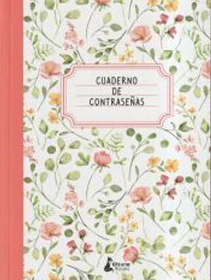 Cuaderno de contraseñas rojo