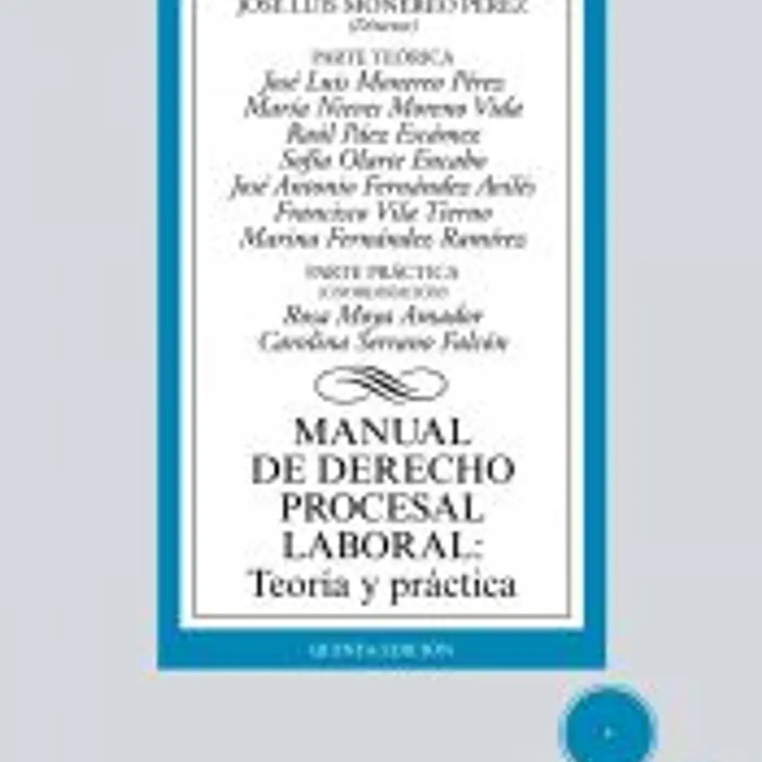 Manual de Derecho Procesal Laboral: Teoría y práctica 1