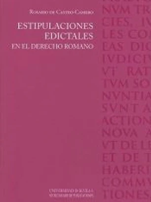Estipulaciones edictales en el Derecho Romano