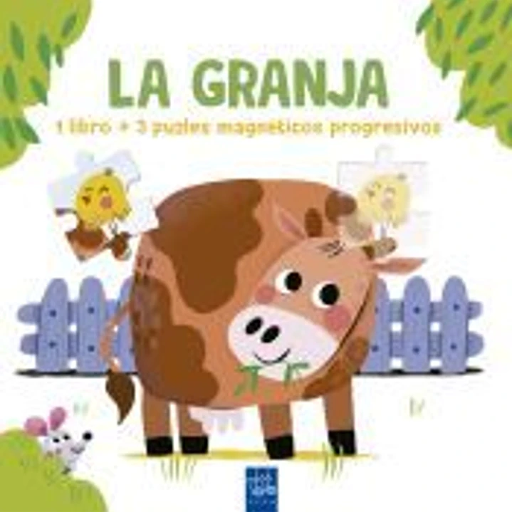 Lee y juega con puzles magnéticos. La granja 1