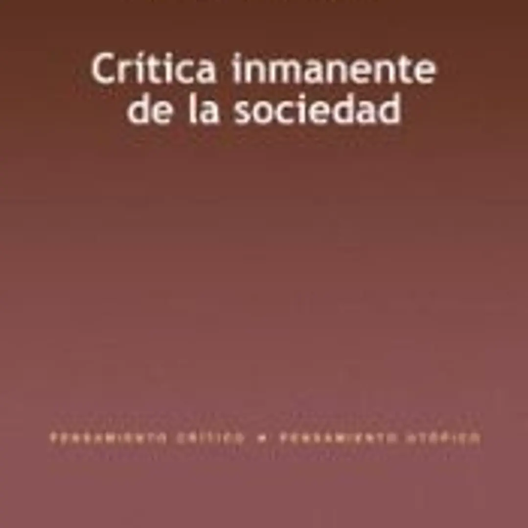 Critica inmanente de la sociedad 1