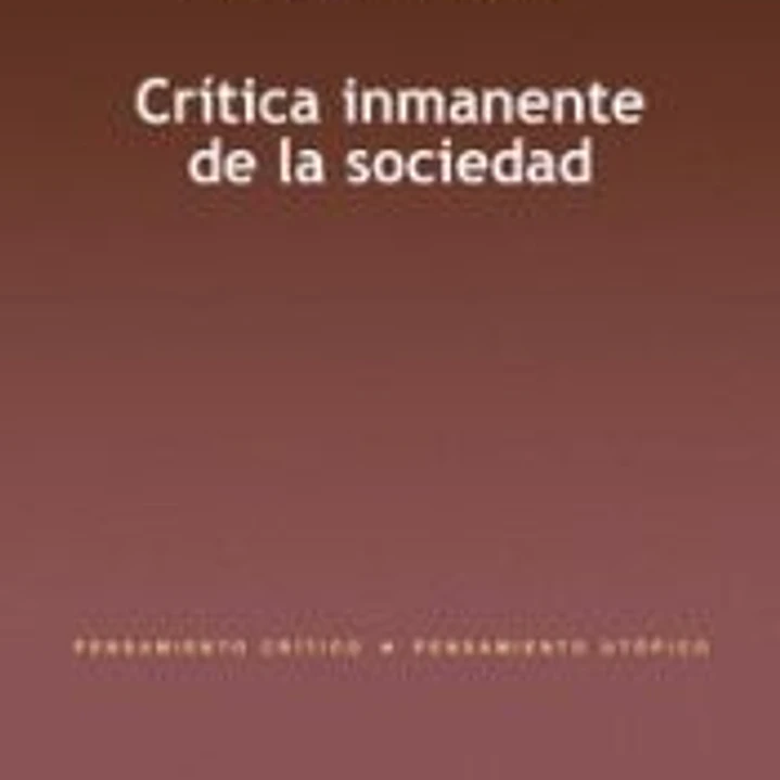 Critica inmanente de la sociedad 1
