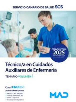 Técnico/a en Cuidados Auxiliares de Enfermería. Temario volumen 1. Servicio Canario de Salud