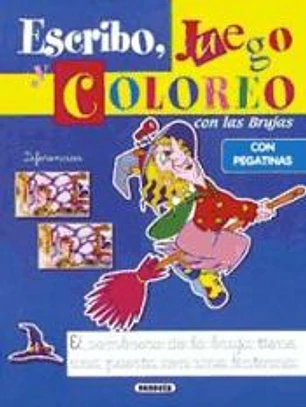 Escribo, juego y coloreo con las brujas con pegatinas