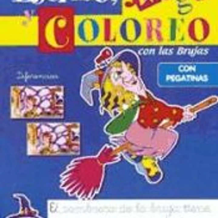 Escribo, juego y coloreo con las brujas con pegatinas 1