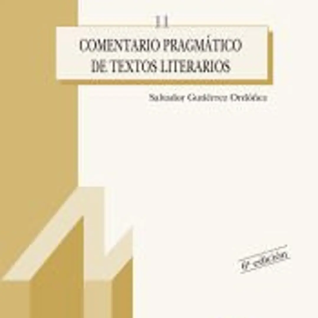 Comentario pragmático de textos literarios (11) 1