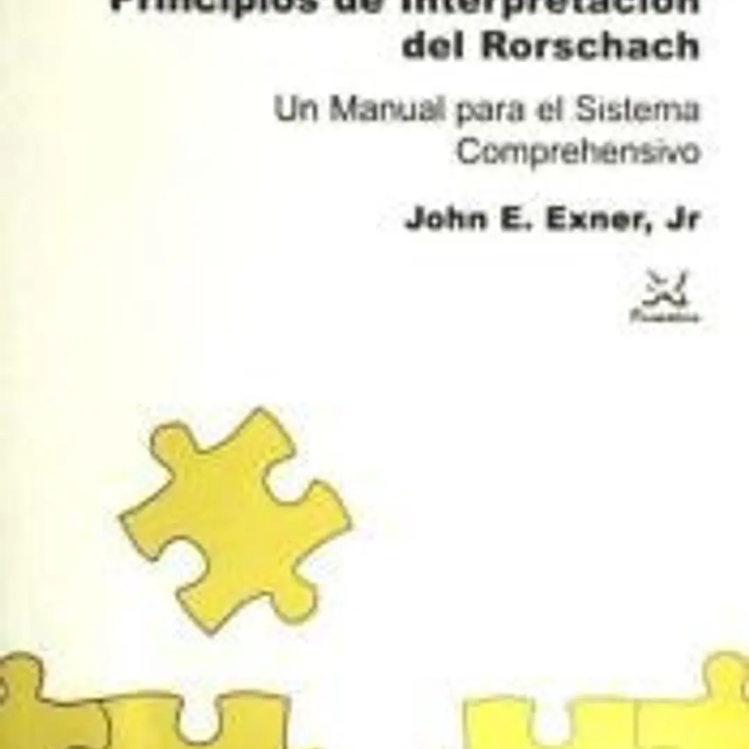 Principios de interpretación del Rorschach: un manual para el sistema comprehensivo 1