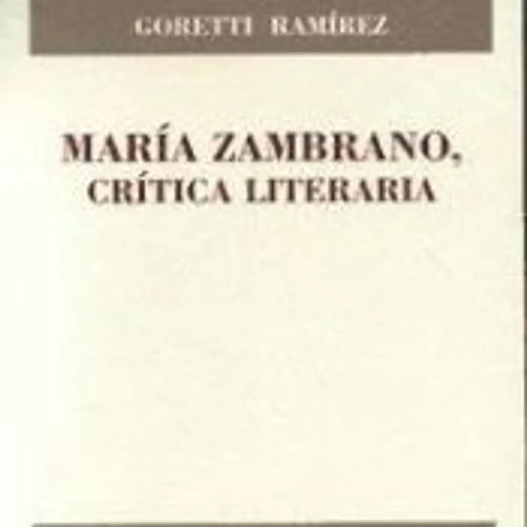 MARIA ZAMBRANO, CRITICA LITERARIA 1