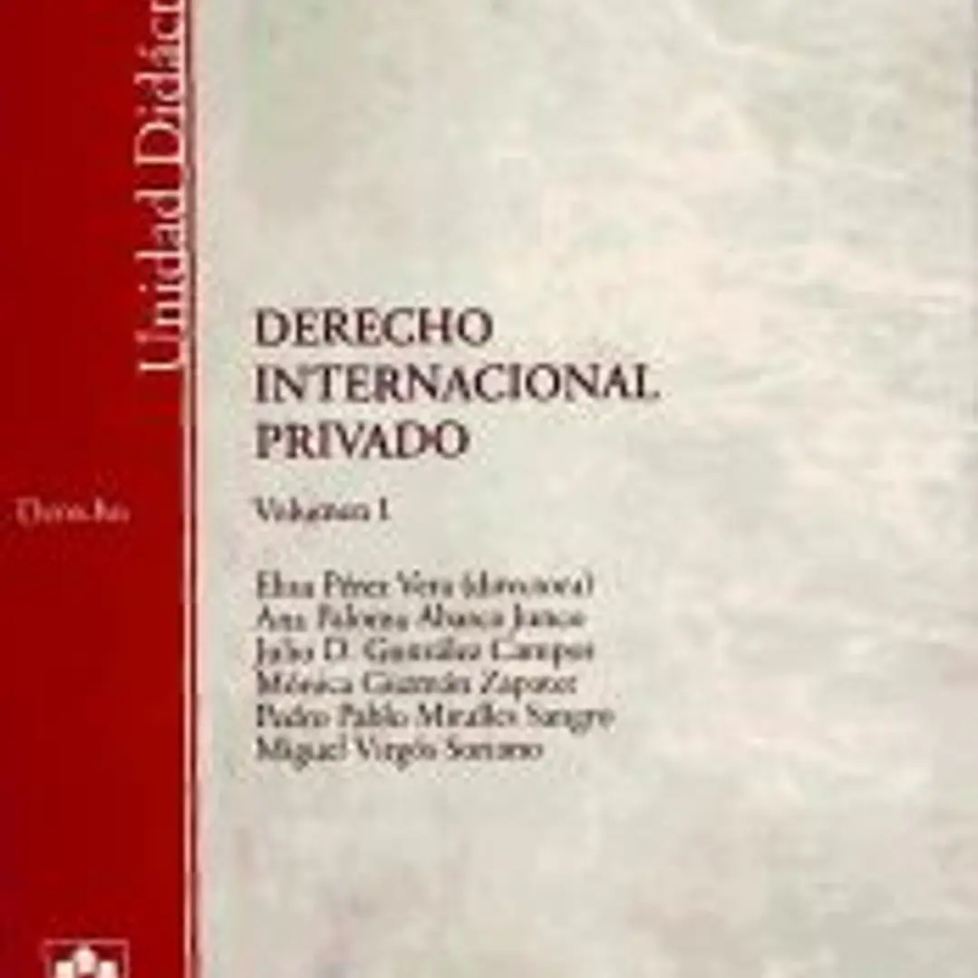 Derecho internacional privado Vol. I 1