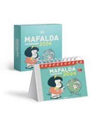 Mafalda 2024, Calendario Escritorio turquesa CON CAJA