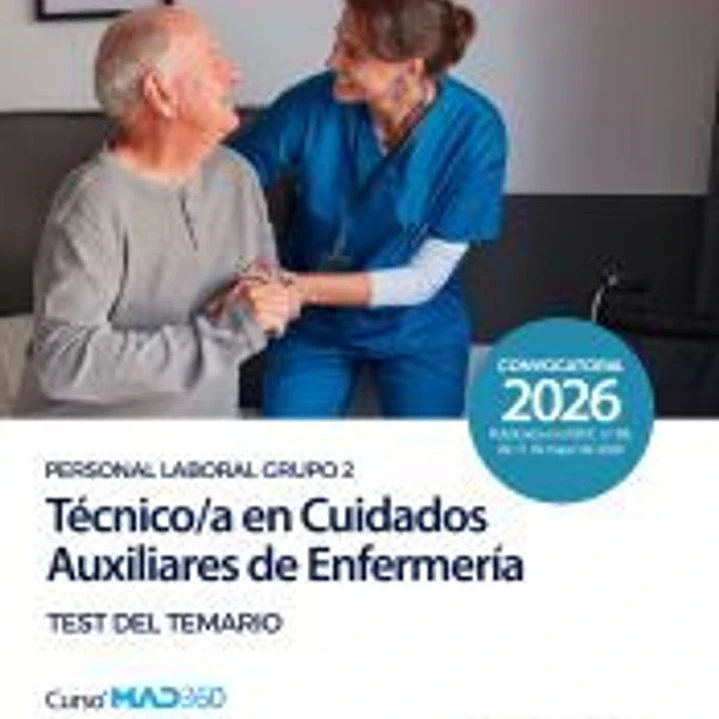 Técnico/a en Cuidados Auxiliares de Enfermería (Personal Laboral Grupo 2). Test del temario. Comunidad Autónoma de Cantabria 1