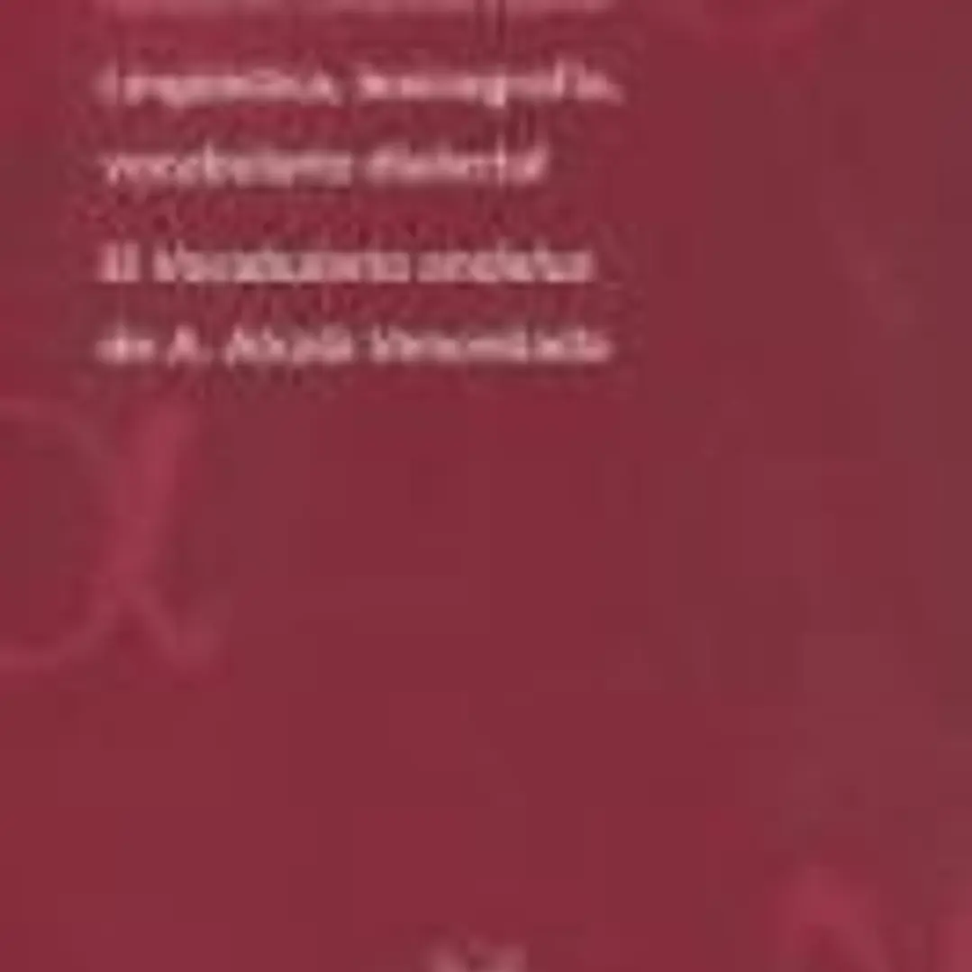 Lingüística, lexicografía, vocabulario dialectal. 1