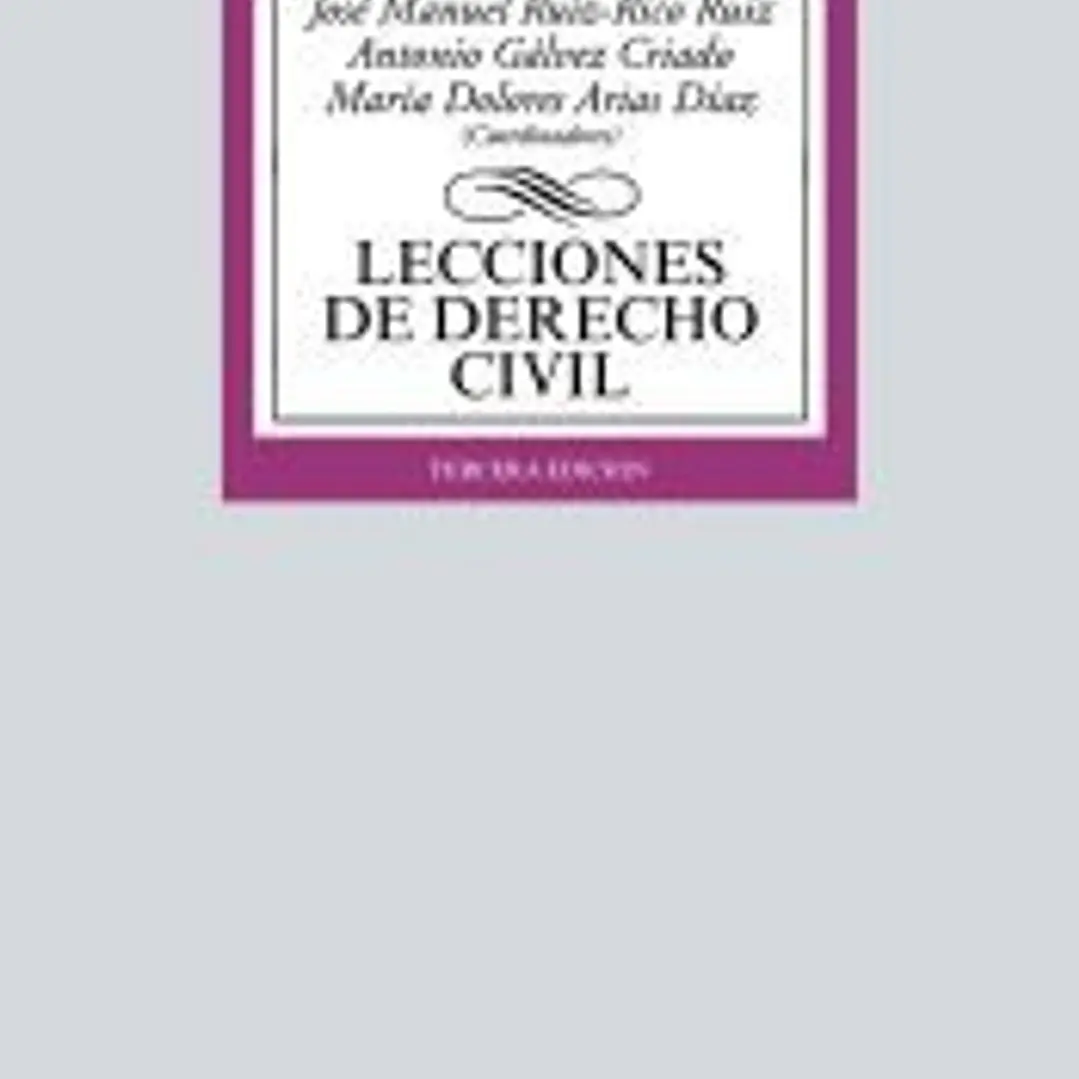 Lecciones de Derecho Civil 1